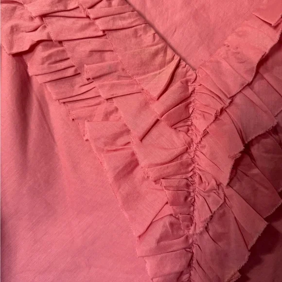 Banana Republic Sleeveless Ruffle Blouse - Coral - Picture 4 of 6